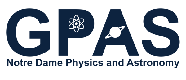 Logo for the Graduate Physics and Astronomy student group at the University of Notre Dame